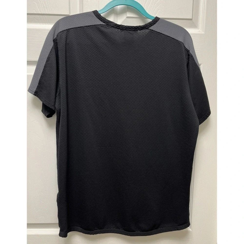 VINTAGE Nike Sphere Shirt Mens Extra Large Black Gray  Dry V Neck Athletic